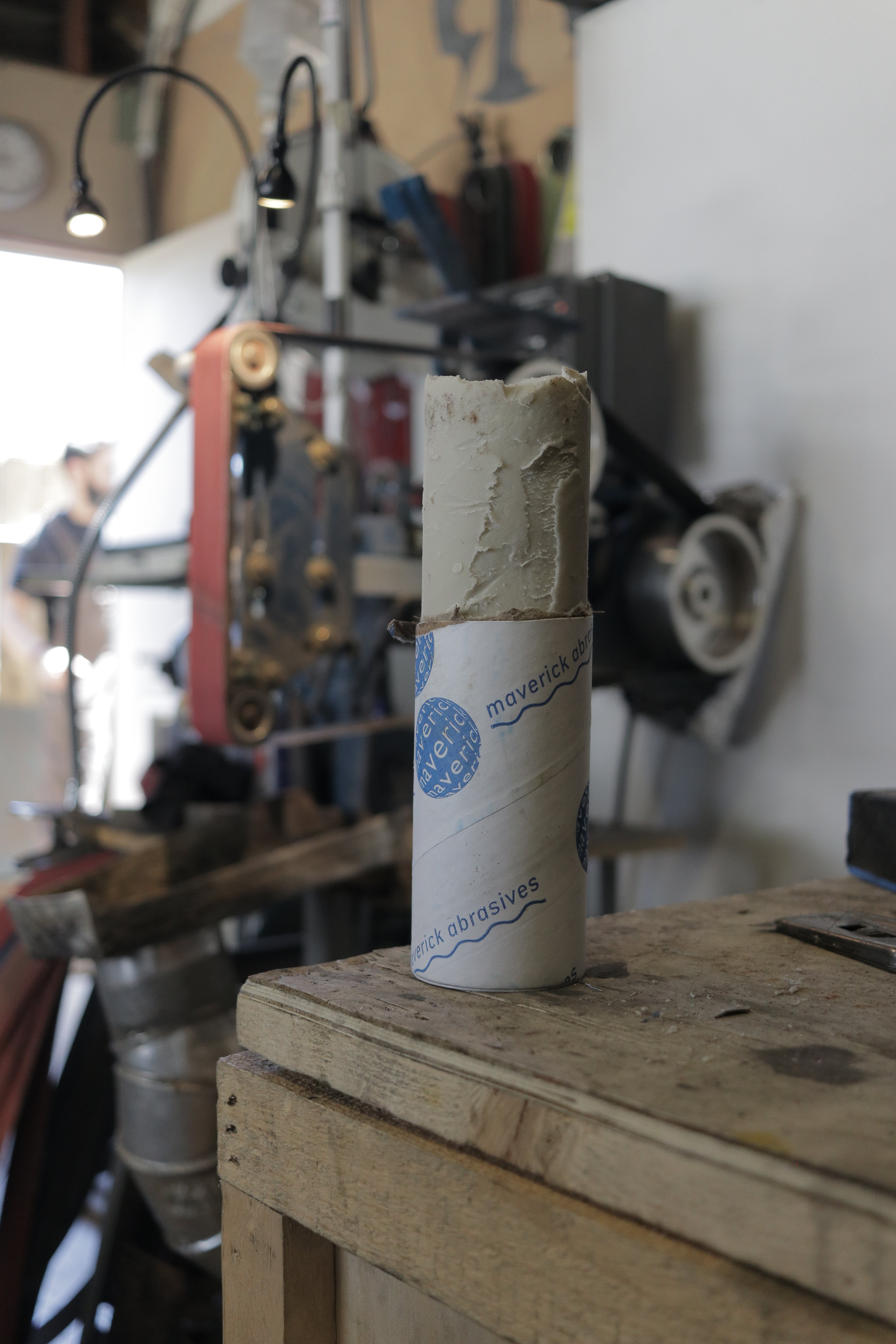 Grease Stick For Sanding Belts or Band Saws