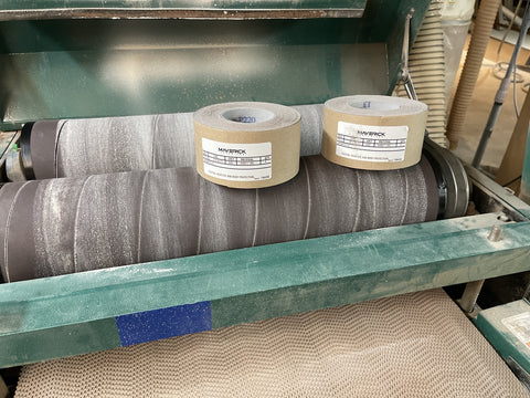 Drum Sander Roll With Hook & Loop Backing
