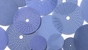 3-inch multi-hole grip disc with ceramic grains and dust collection technology, 200 per case.