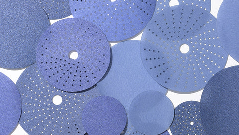 3-inch multi-hole grip disc with ceramic grains and dust collection technology, 200 per case.
