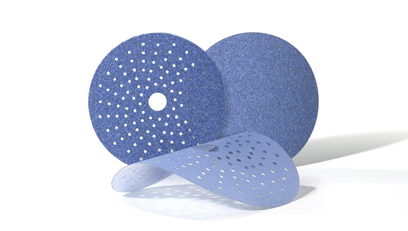 3-inch multi-hole grip disc with ceramic grains and a dust-efficient hole pattern, 200 per case.