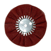 Satin Airway Buffing Wheel for angle grinders, ideal for metal restoration and polishing.