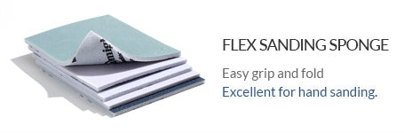 Maverick Abrasives flex sanding sponges in case coated on one side ideal for contour and hand sanding