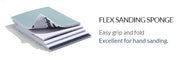 Flex Sanding Sponge in case, coated on one side, ideal for contour and hand sanding.
