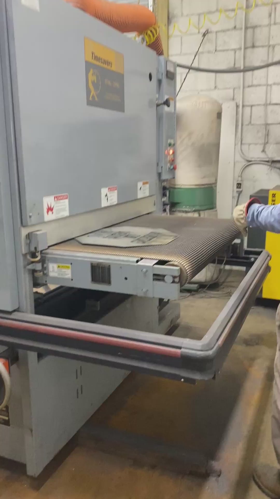 Load video: Maverick Abrasives video demonstrating sanding belts and abrasive products in use for finishing applications