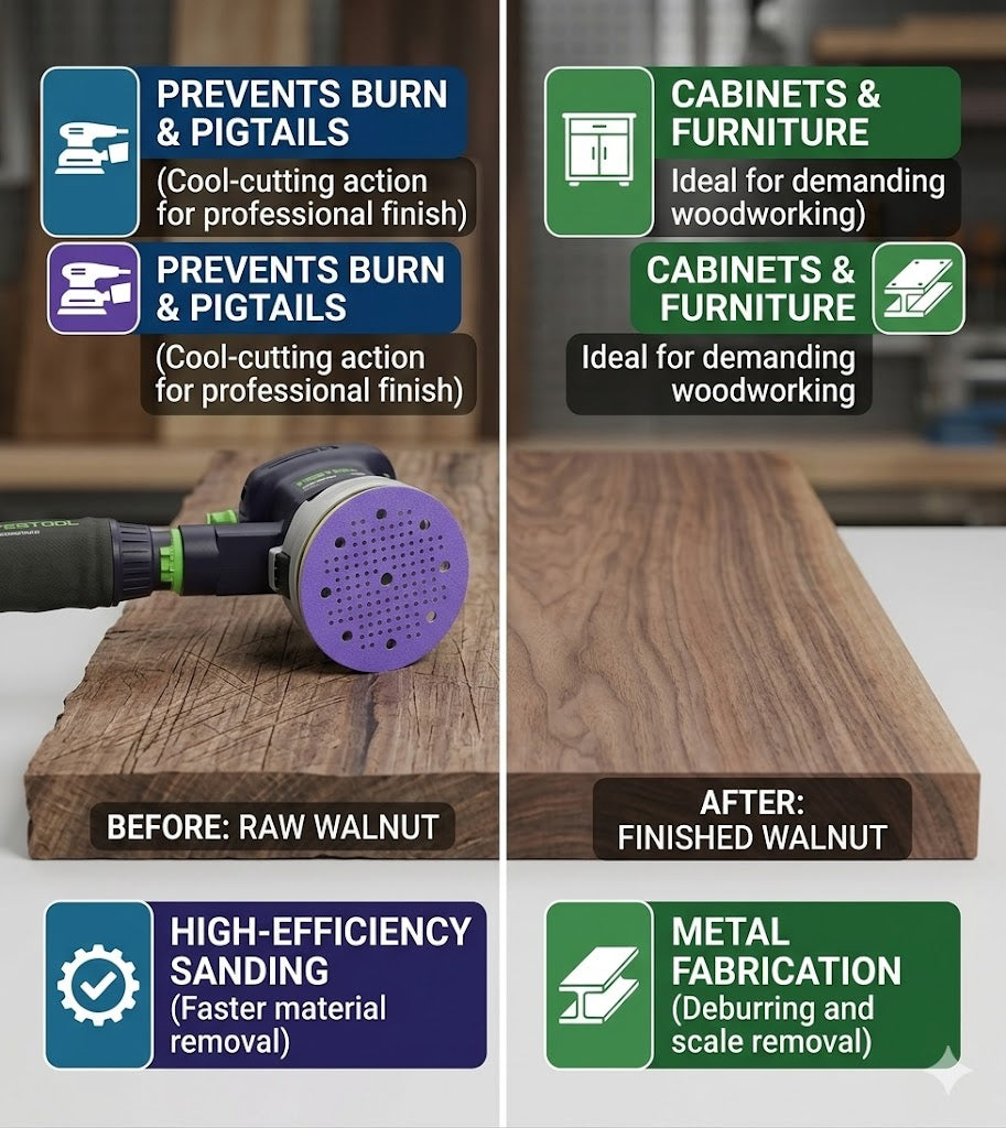 SAVAGE Ceramic Sanding Discs | 5" & 6" Hook and Loop, PSA Discs - Maverick Abrasives