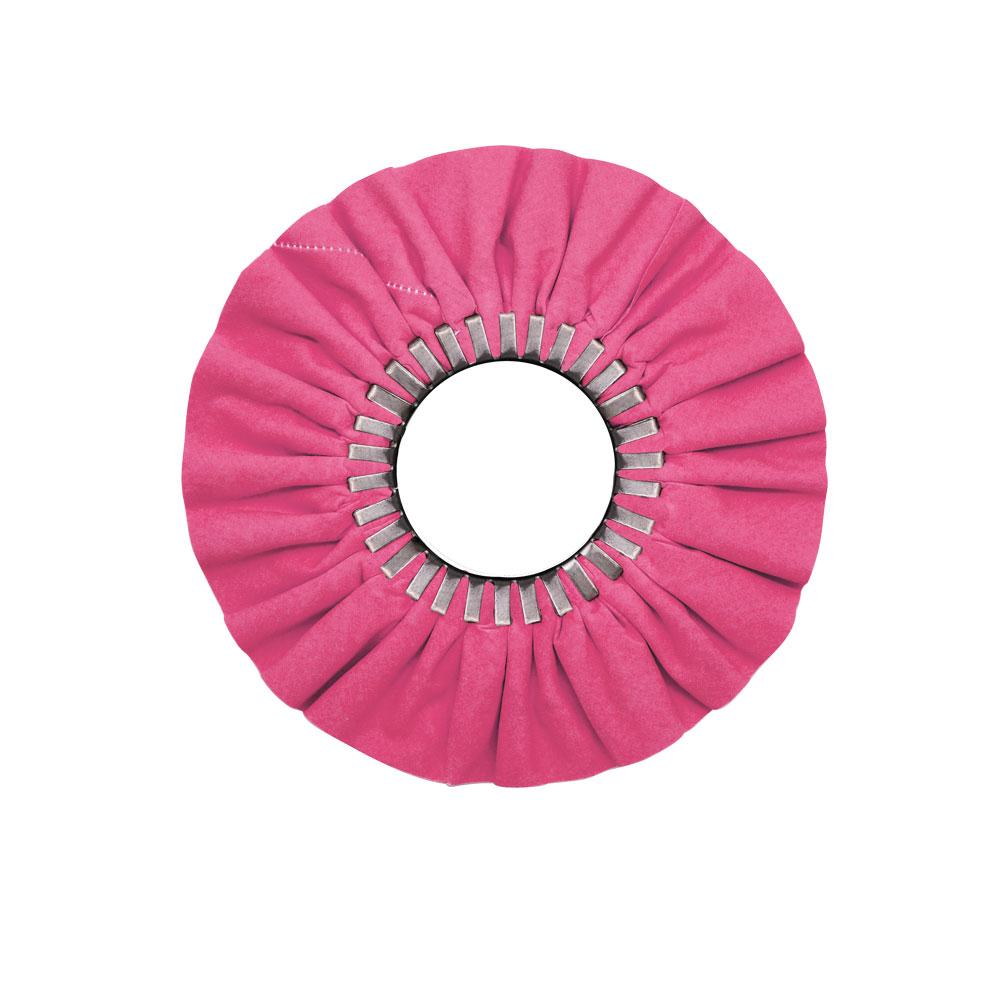 10-inch airway buffing wheels for polishing, available with or without a center plate.