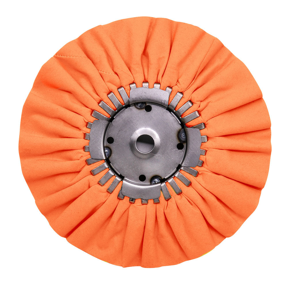 10-inch Airway Buffing Wheels available with or without a center plate for metal polishing.