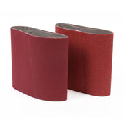 Pack of 10 Maverick Abrasive Pump Sleeves in various sizes, displayed with a table showing actual belt and corresponding drum sizes.