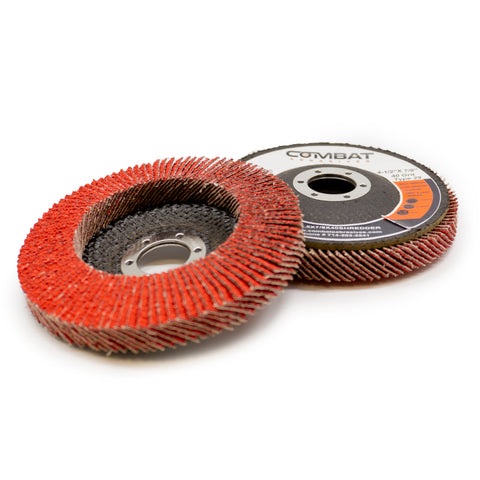 4-1/2 x 7/8 Type 29 High Density Ceramic Flap Disc for rapid, cool metal and wood material removal.