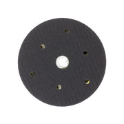 Variety of back-up pads for sanding discs with velcro and PSA, different rubber hardness, some with holes for dustless sanding.