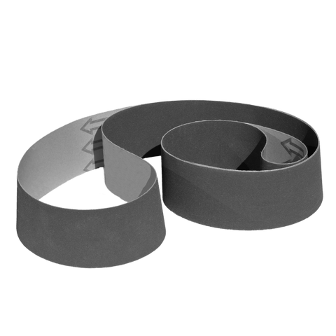 Pack of 2 durable 6 x 258 sanding belts for wood or metal, available in various grits and materials.
