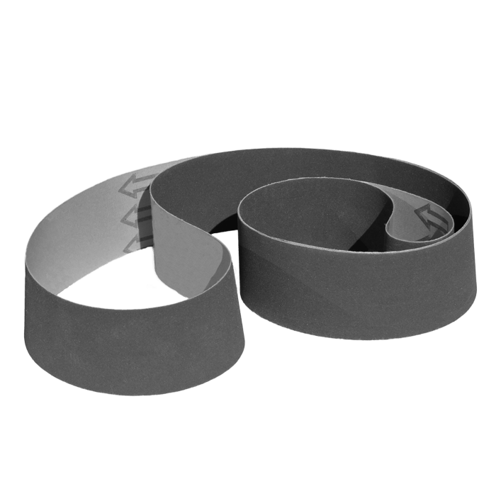 Two pack of 6 x 310 sanding belts for wood and metal, available in Aluminum Oxide and Zirconia options.