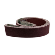 Pack of 6 sanding belts in 2 x 132 size, suitable for wood and metal, featuring Aluminum Oxide, Silicon Carbide, and Zirconia.