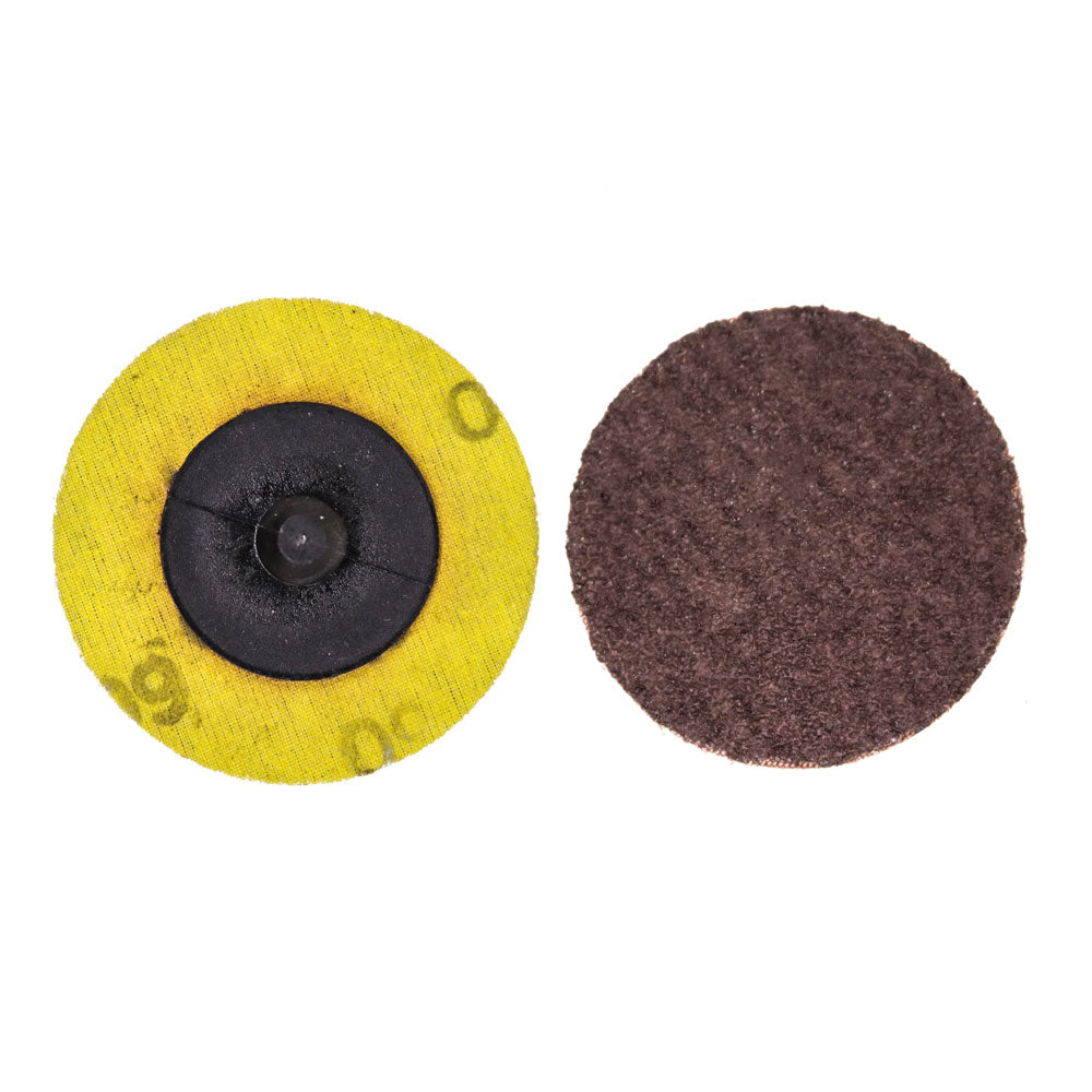 Pack of 50 2-inch Rolloc quick change discs in aluminum oxide and ceramic, available in various grits.