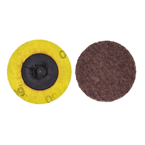 Alt text: Pack of 25, 3-inch Rolloc quick change discs in aluminum oxide and ceramic, various grits available.