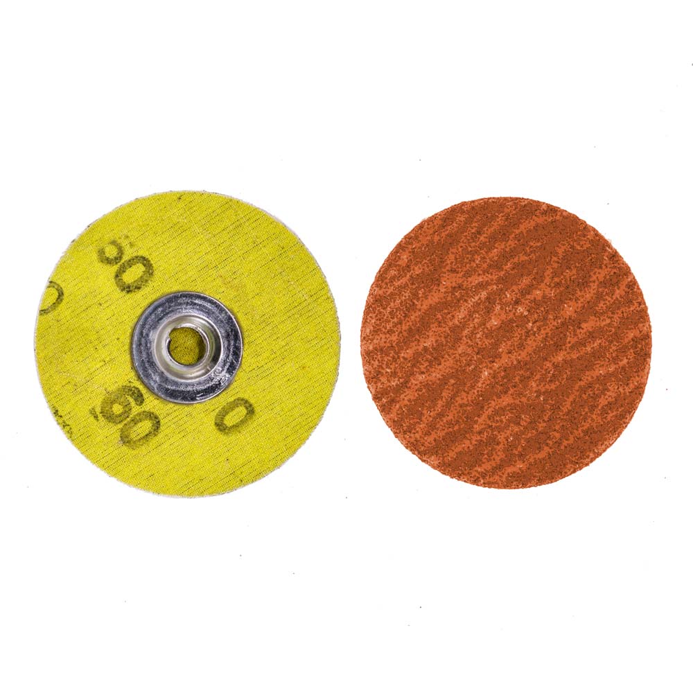 Pack of 25, 3-inch Rolloc quick change discs in various materials and grits for versatile grinding and sanding.