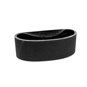 Pack of 12 Maverick abrasives 3x18 sanding belts in various grits for portable sanders, displayed neatly.
