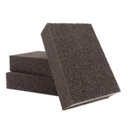Three-pack Maverick Abrasives sanding sponges for wood and metal, dual-grit, durable and long-lasting.
