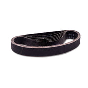 Alt text: Pack of 80 Maverick Abrasives 1-1/8 x 21 glass fabrication sanding belts for edge and flat grinding.