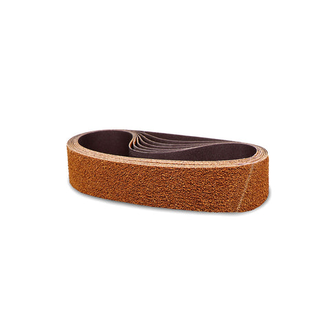 Alt text: 48-pack of 3x24 cork sanding belts for glass fabrication, compatible with CRL Makita and LD324 sanders.