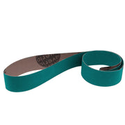 Alt text: Pack of 24 durable 1x42 sanding belts for wood and metal, available in aluminum oxide, zirconia, and ceramic options.